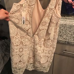 NWT Beautiful Nude Lace/ Slip Dress